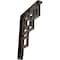 Ekena Millwork Eris Wrought Iron Bracket, (Single center brace), Antiqued Brass 1 1/2"W x 7 1/2"D x 10"H BKTM01X07X10SERABS - alternate 1